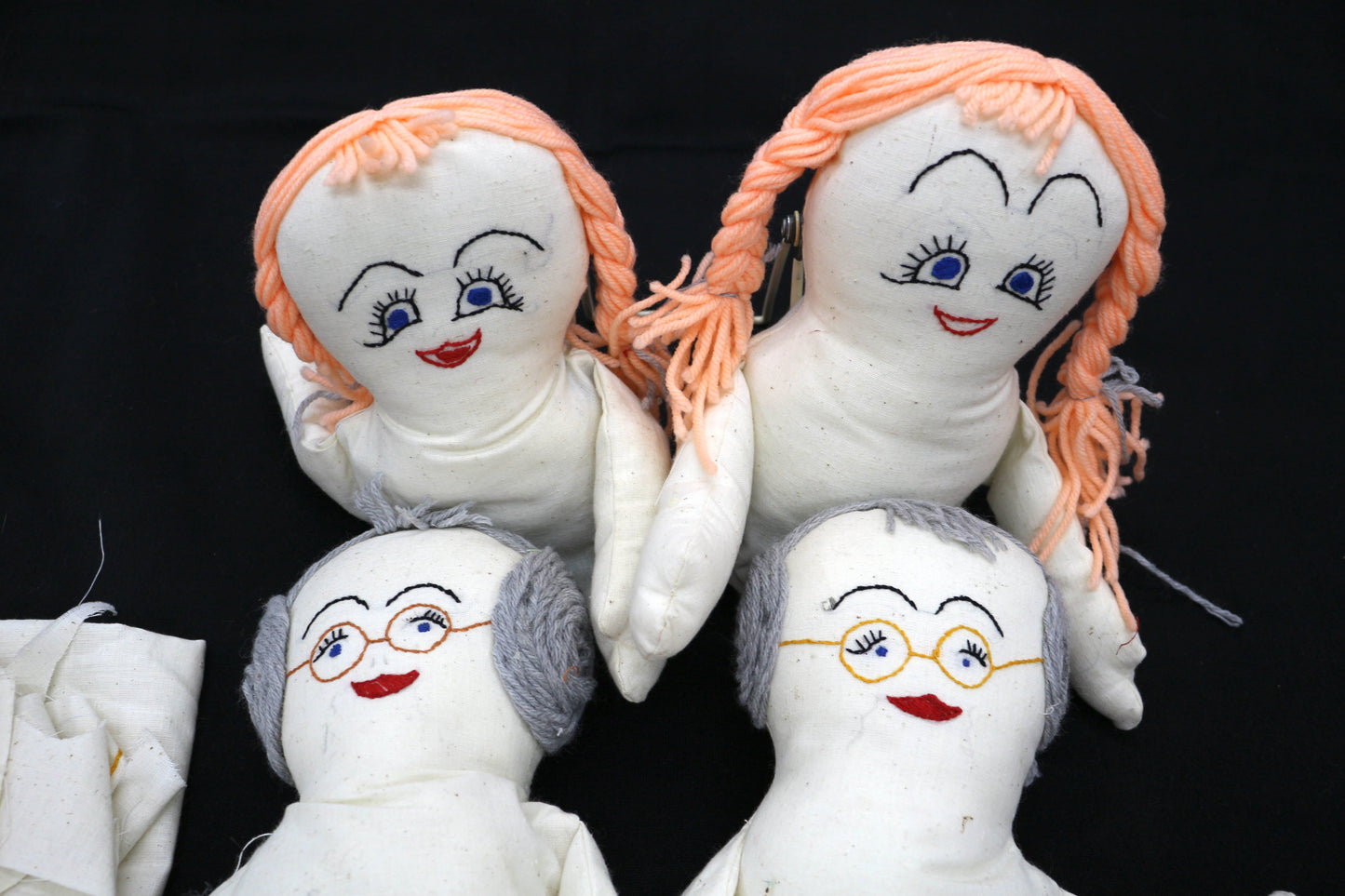 Bundle of Handmade Dolls Unfinished, Learn Doll Making