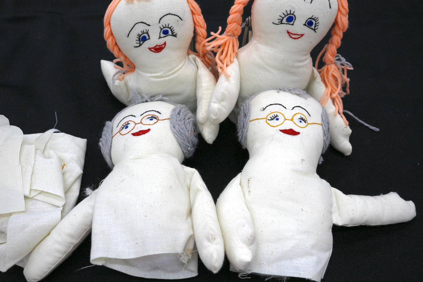 Bundle of Handmade Dolls Unfinished, Learn Doll Making