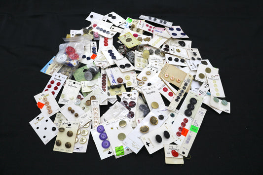 Button Lot, Buttons on Cards, Big Button Lot