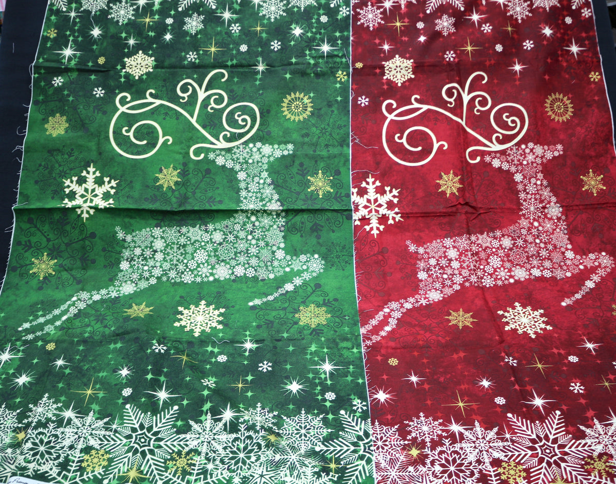 Holiday Reindeer Cotton Sewing Panels