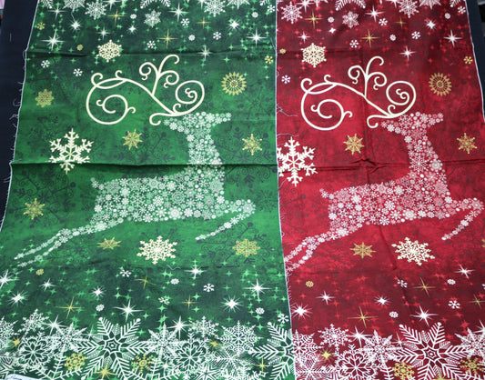 Holiday Reindeer Cotton Sewing Panels