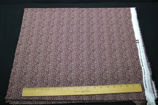 Keepsake Calico Purple Swirls Cotton Fabric 45" x 4 yd