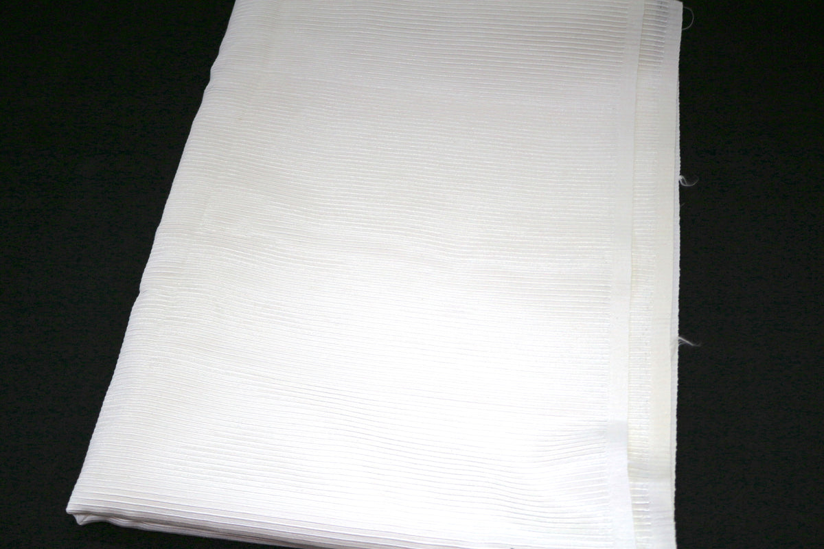 Textured White Rayon Blend Fabric 45" x 3.5 yds