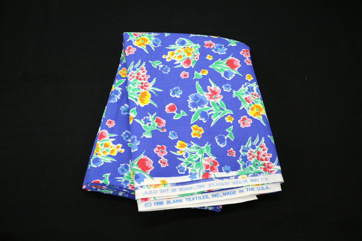 Blue Cornflower Cotton Waffle Fabric 44" x 2 yds