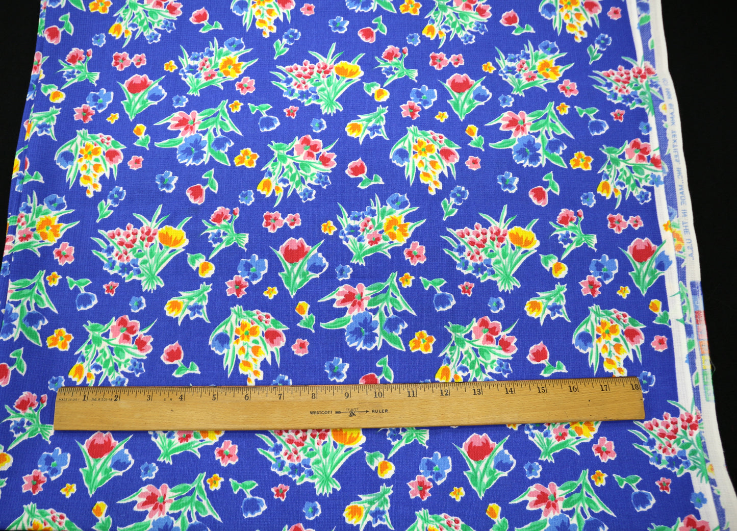 Blue Cornflower Cotton Waffle Fabric 44" x 2 yds