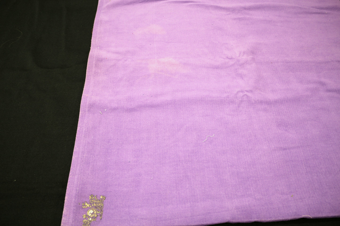 Purple Corduroy Fabric 44" x 1.25 yds (sun-stain)