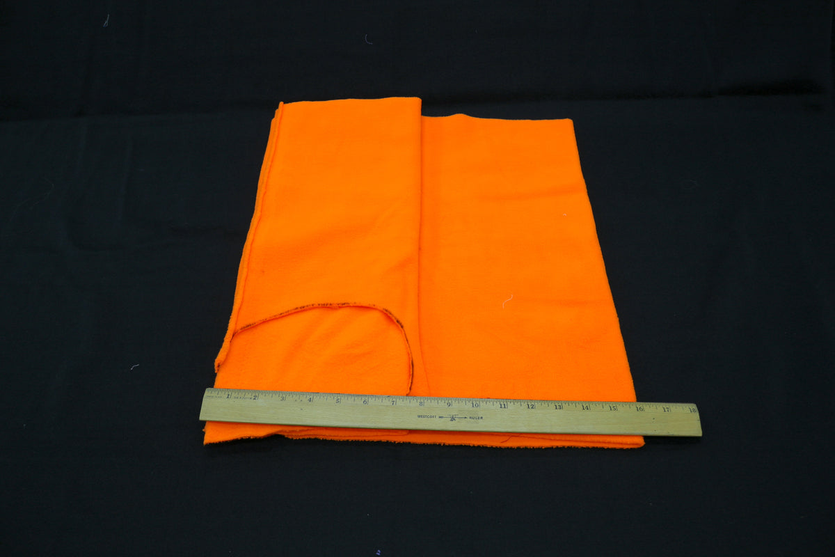 Safety Vest Orange Remnant 60" x 1/2 yd (circle cut out)