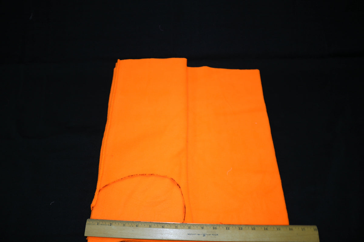 Safety Vest Orange Remnant 60" x 1/2 yd (circle cut out)