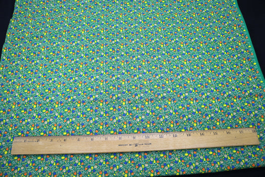 Green Cotton Fabric Woodsy Design 45" x 3.75 yds