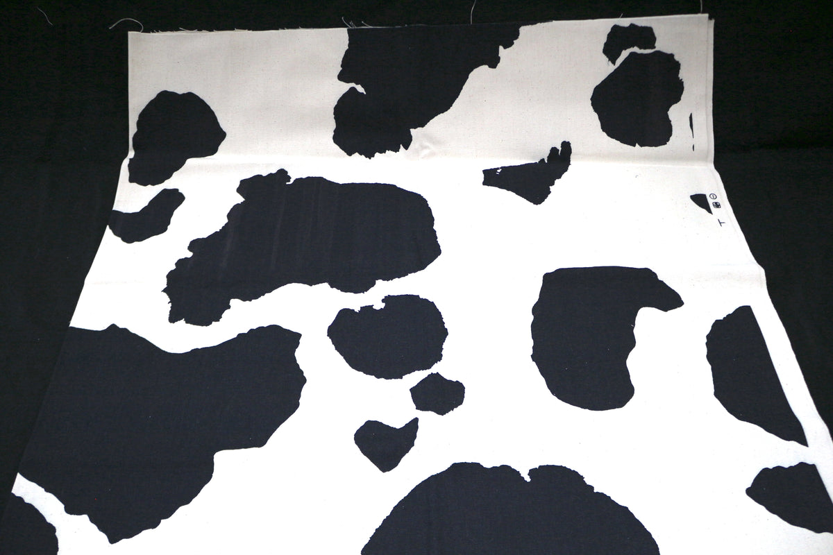 Cow Print on Canvas Fabric 46" x .75 yd
