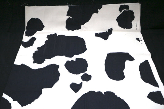 Cow Print on Canvas Fabric 46" x .75 yd