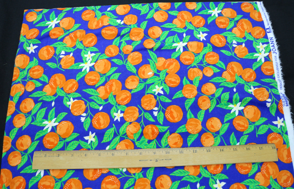 Flannel Oranges Fabric 44" x 32"