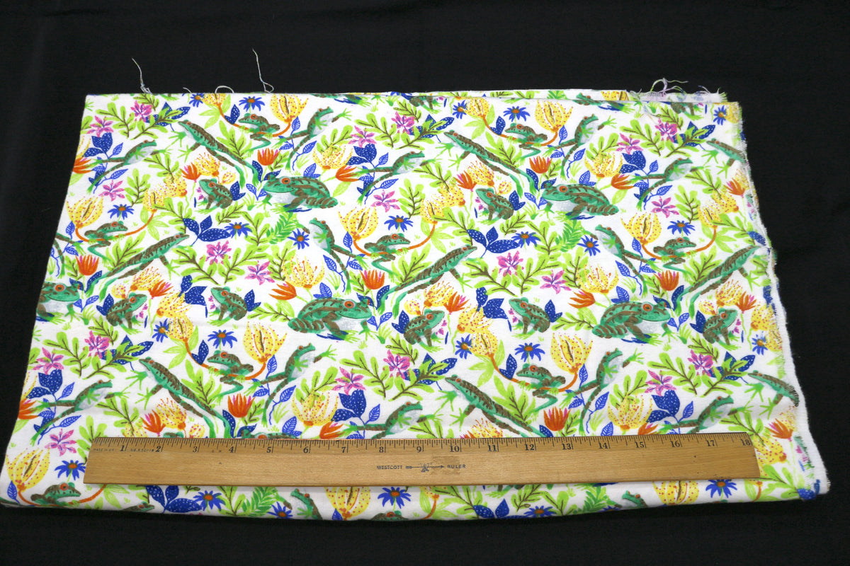 Frogs and Lizards Flannel Fabric 44" x 3 yds