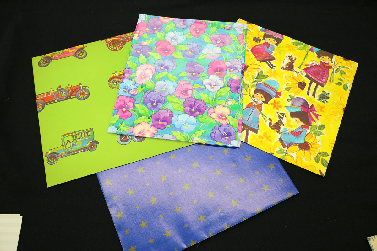 Vintage Gift Wrapping Paper Bundle