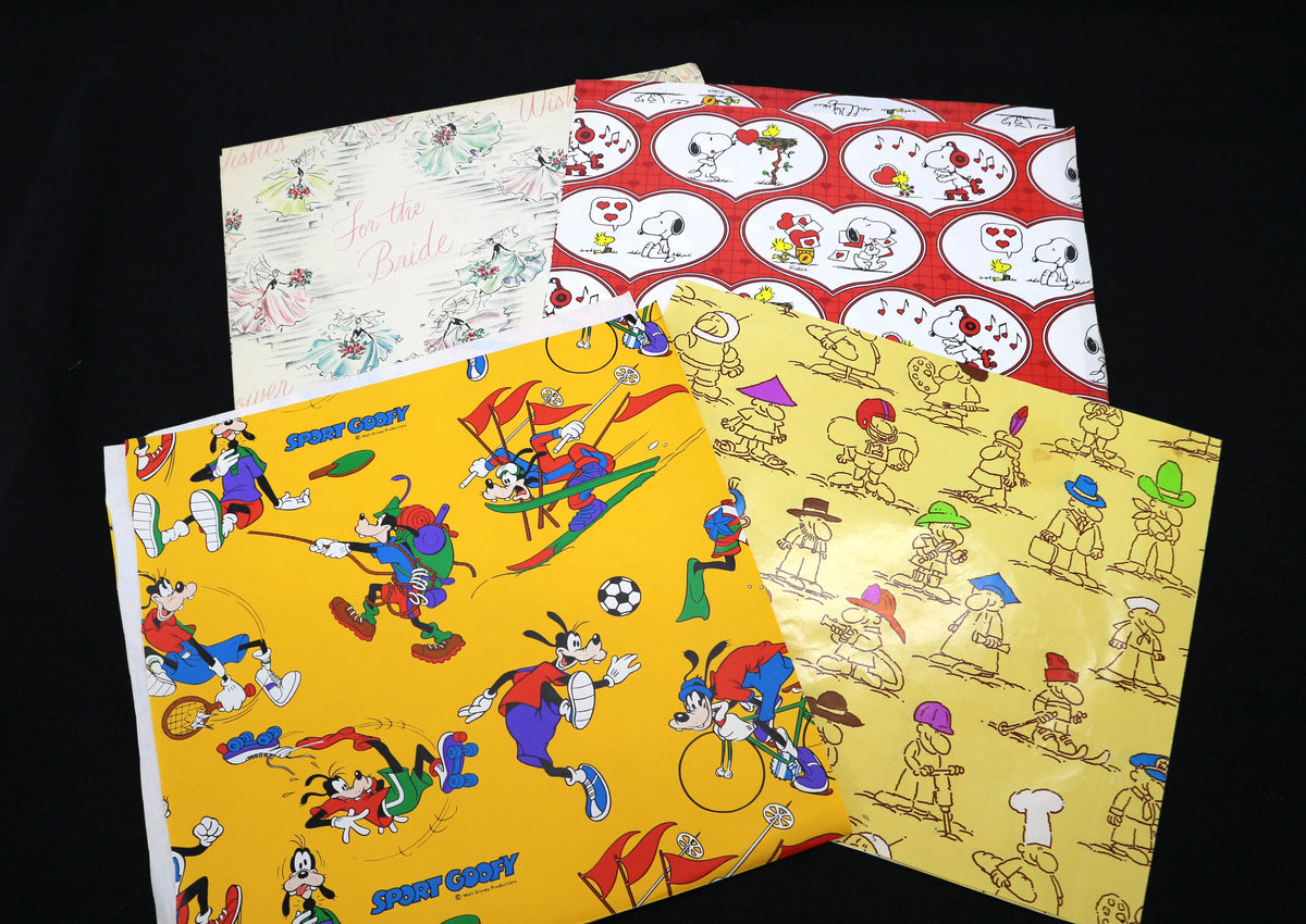 Vintage Gift Wrapping Paper Bundle