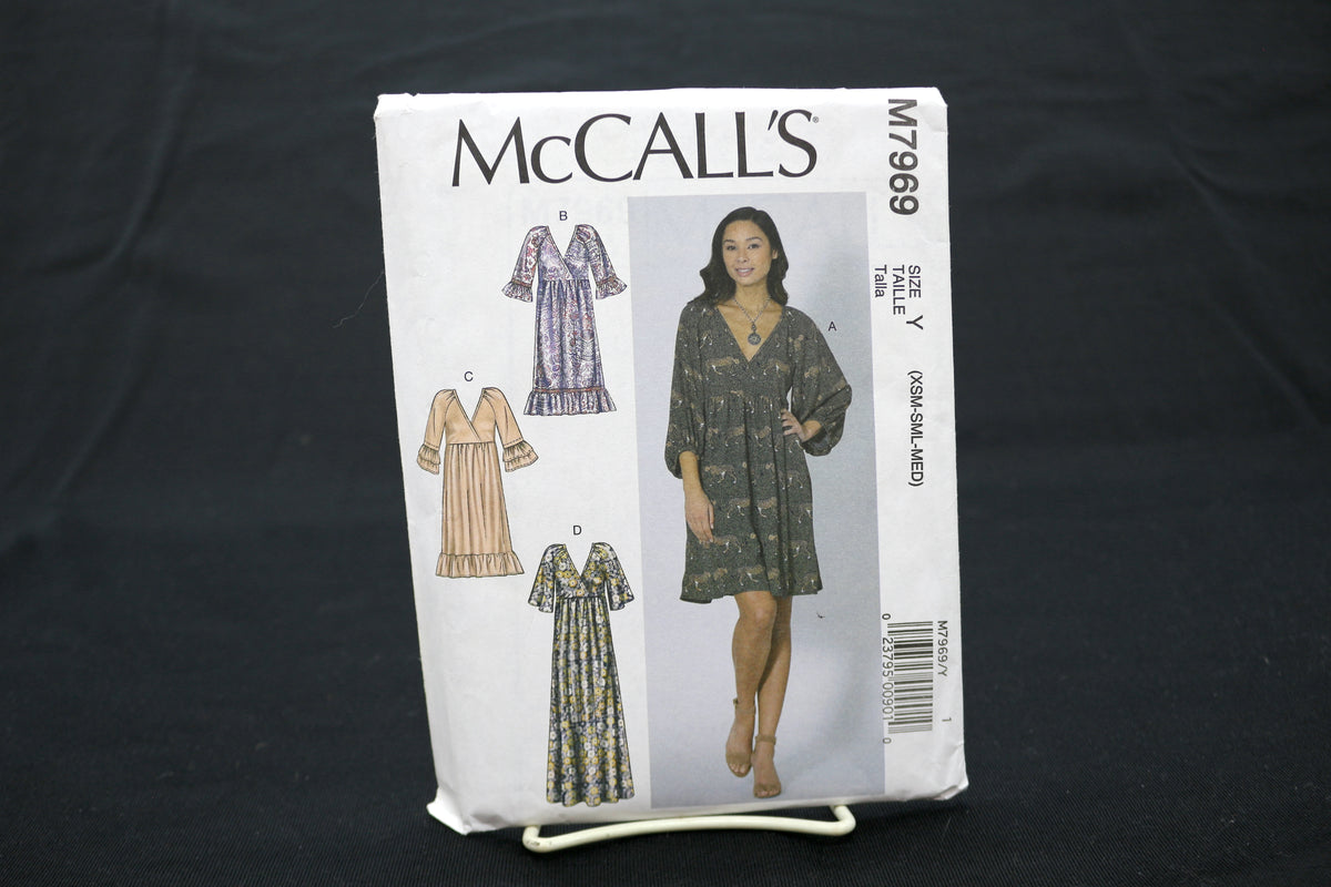 McCalls 7969 Misses' Dress Sewing Pattern size xs-med.