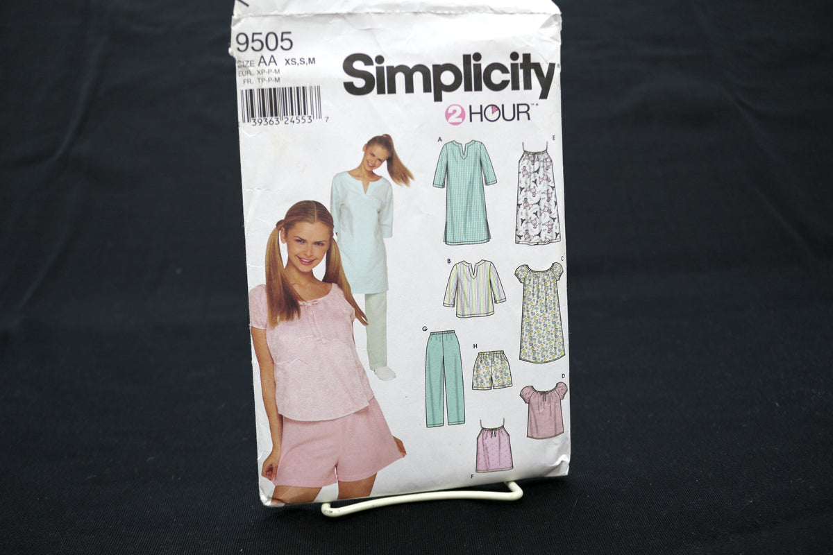 Simplicity 9505 Misses' Sleepwear size xs-m