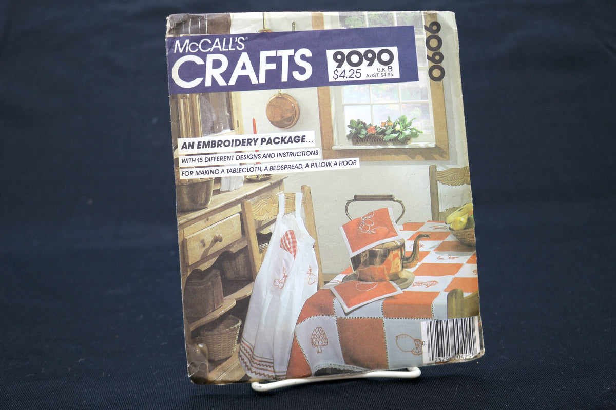 McCalls 9090 Crafts An Embroidery Package