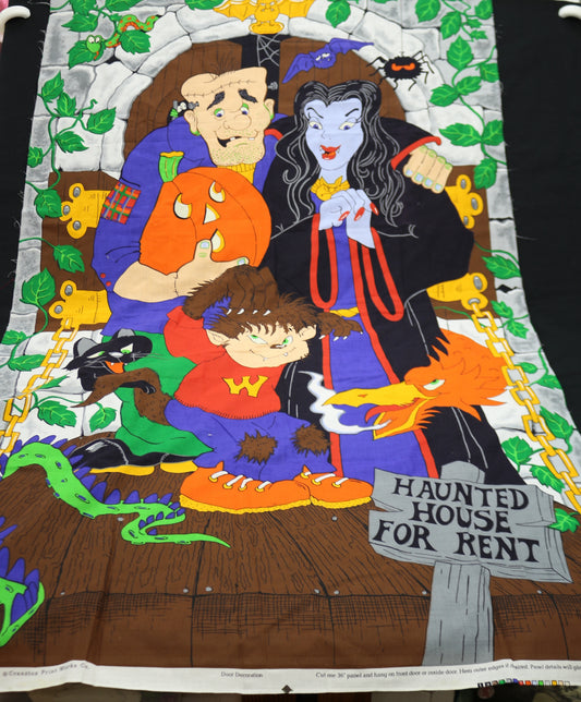 Mr. & Mrs. Frankenstein and Son Sewing Door Panel