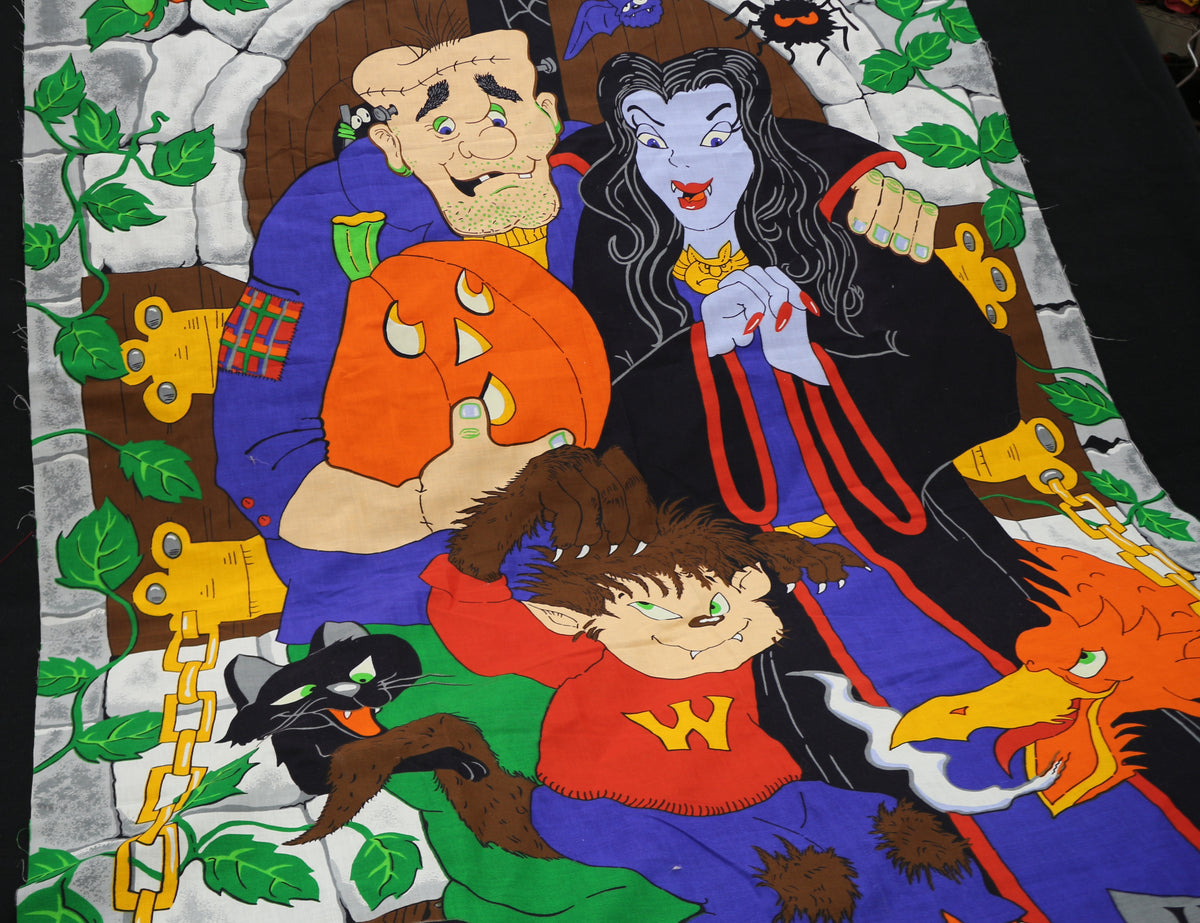 Mr. & Mrs. Frankenstein and Son Sewing Door Panel
