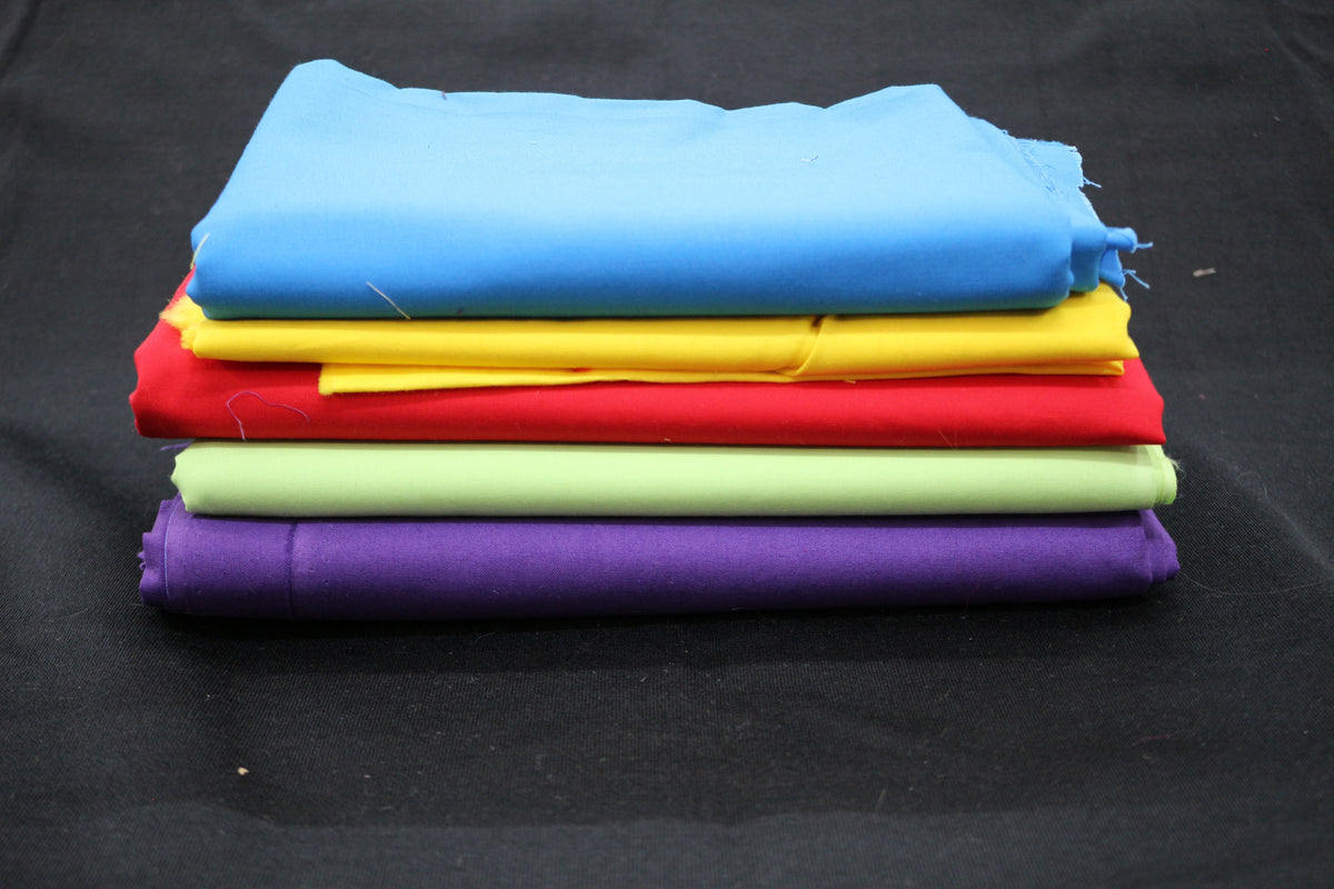 Cotton and Broadcloth Solids Fabric Bundle