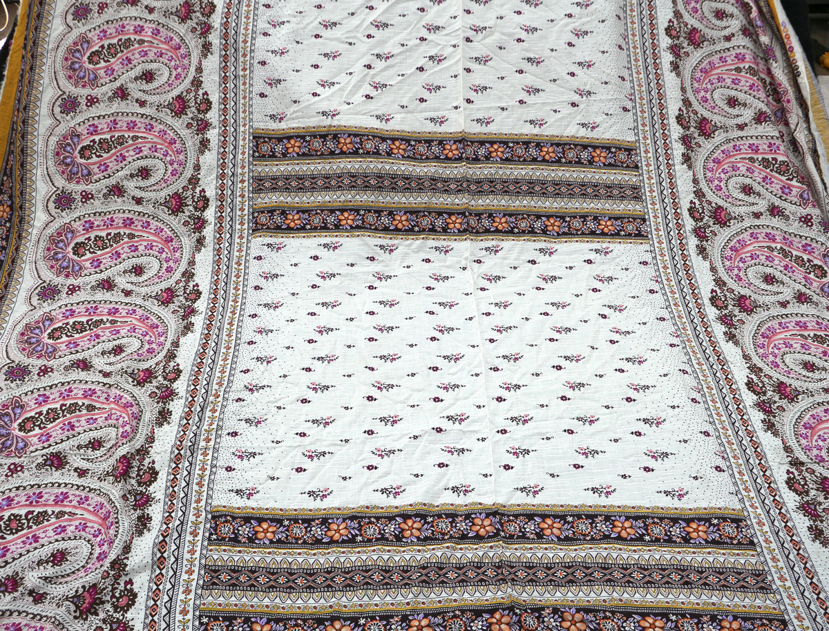 Gorgeous Paisley Cotton Fabric 54" x 7.75 yds