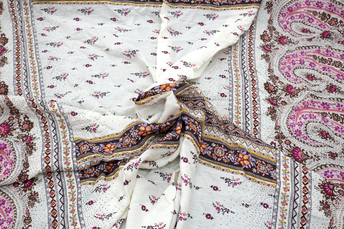 Gorgeous Paisley Cotton Fabric 54" x 7.75 yds