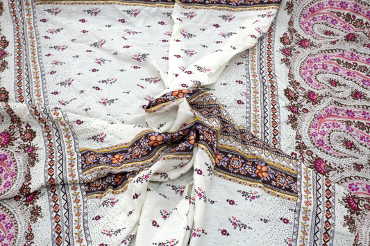Gorgeous Paisley Cotton Fabric 54" x 7.75 yds