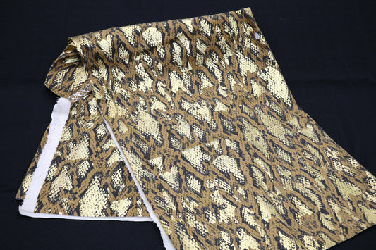 Faux Leather Gold Snake Skin Remnant