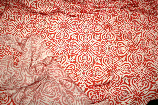 Coral 4 Way Stretch Rayon Blend Fabric 60"