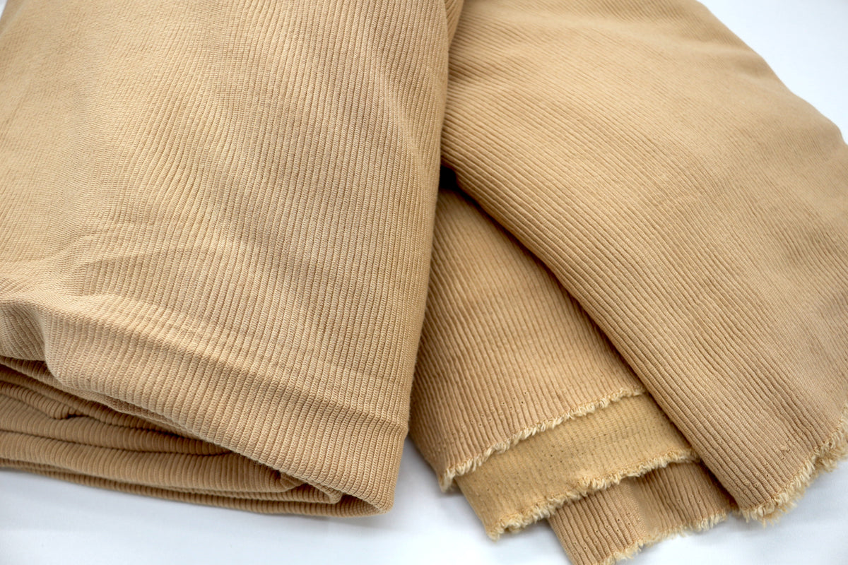 Beige Rib Knit FAbric 58" x 6.25 yds