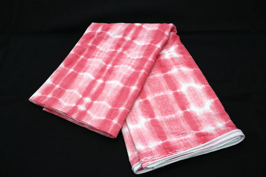 Plush Pink Tye Dye Knit Fabric 62" x 2 yds