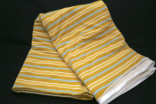 Plush Knit Yellow Striped Fabric 60" x 2.25 yds