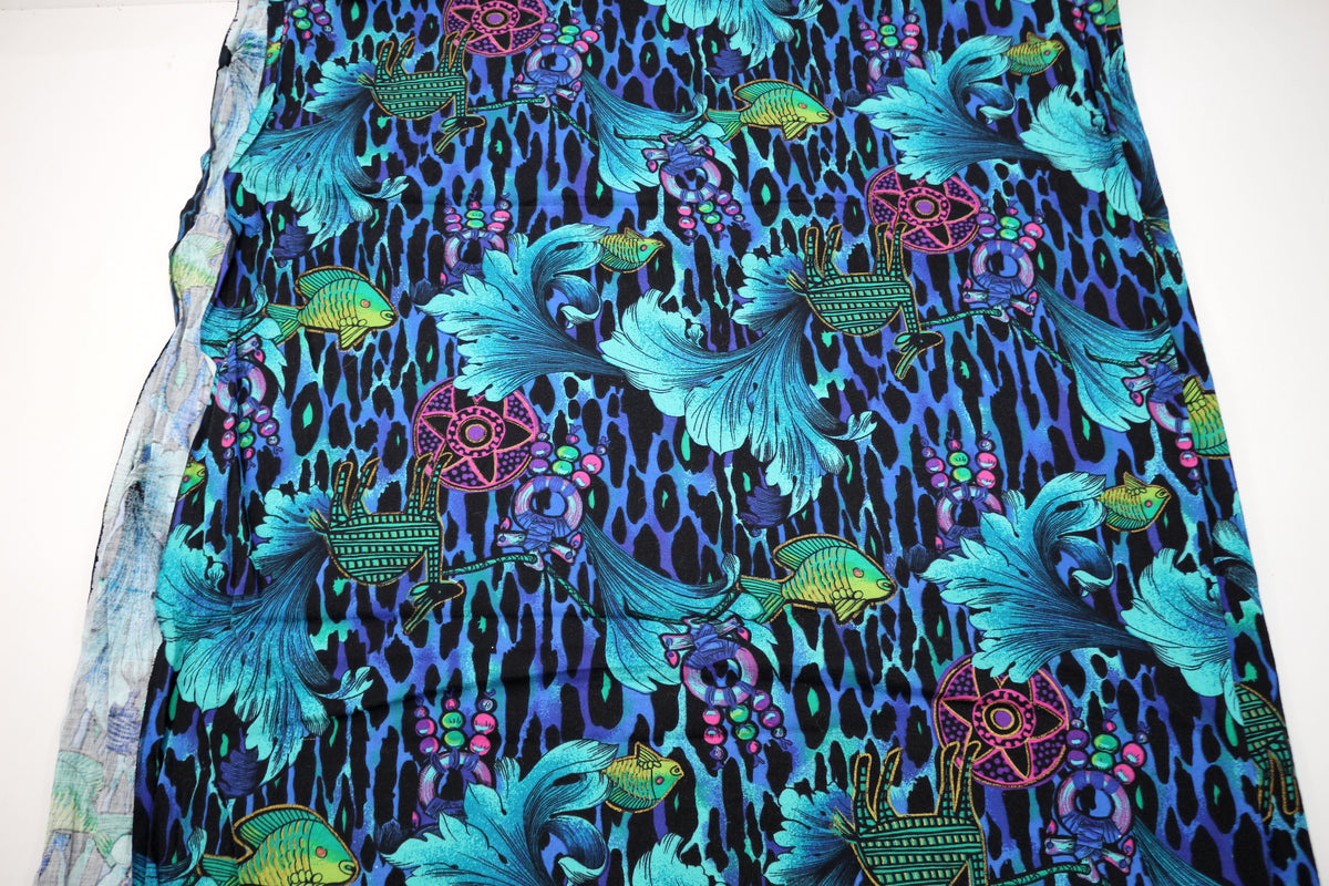 Vibrant Sea Life Cotton Fabric 45" x 2 yds