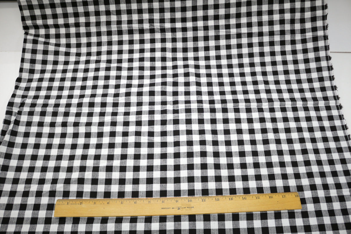 Black and White Gingham Extra Wide 58" x 1 yd