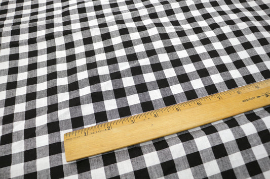 Black and White Gingham Extra Wide 58" x 1 yd