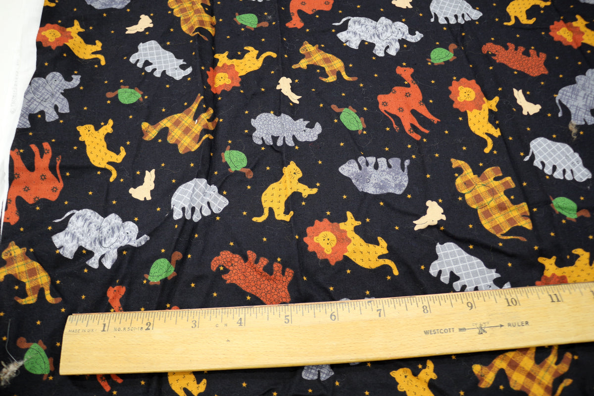 Harvest Animals in the Night Cotton Fabric 45" x 2.75 yds