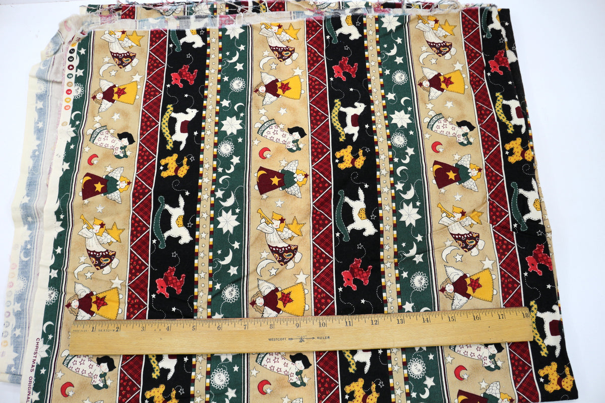 Folk Christmas Cotton Fabric 43" x 2 yds