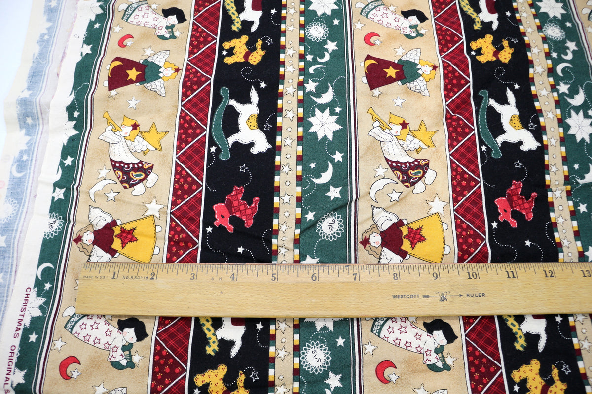 Folk Christmas Cotton Fabric 43" x 2 yds