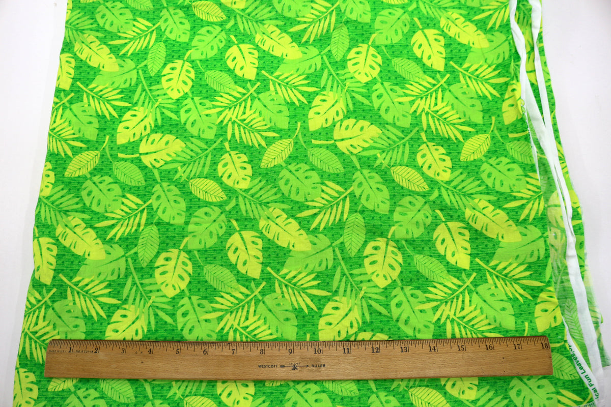 Gorgeous Green Leaf Cotton Fabric 42" x 4.25 yds