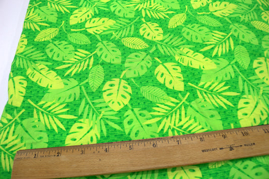 Gorgeous Green Leaf Cotton Fabric 42" x 4.25 yds