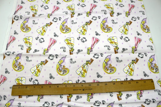 Disney Princess Flannel Fabric 44" x .75 yd