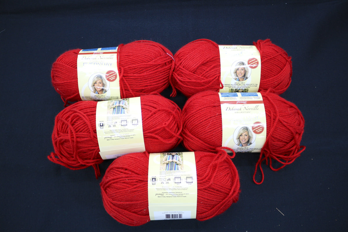Deborah Norville Acrylic Red Yarn