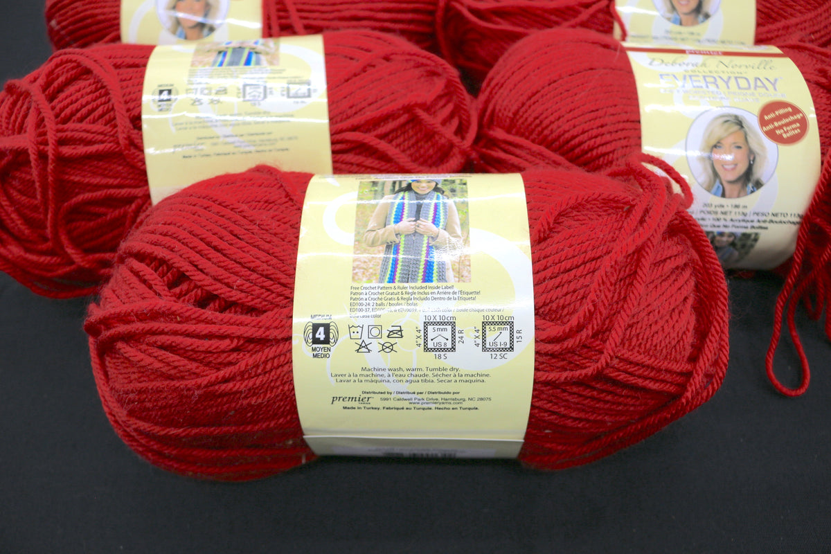 Deborah Norville Acrylic Red Yarn