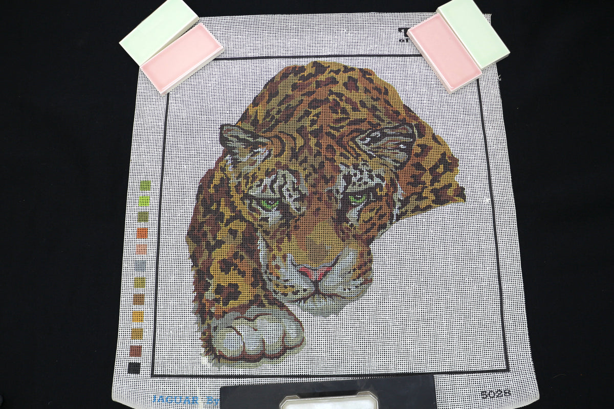 Jaguar by Ann Tush Printed Canvas for Needle Crafts