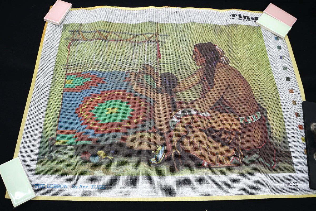 The Lesson by Ann Tush Printed Canvas for Needle Crafts