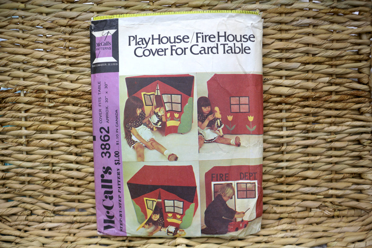McCalls 3862 Play Hpuse/ Fire House Cover for Card Table