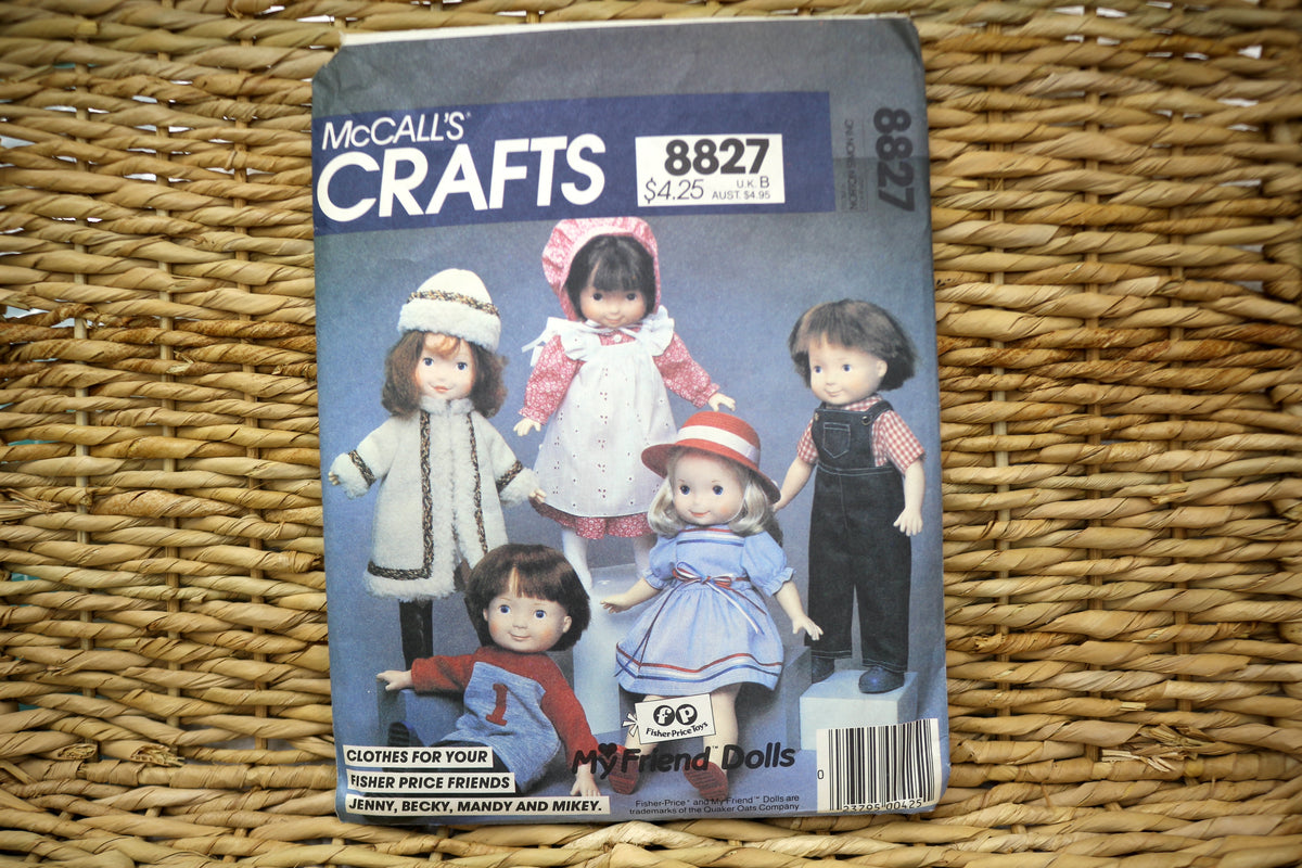 McCalls Fisher Price My Friend Doll Wardrobe Sewing Pattern Bundle