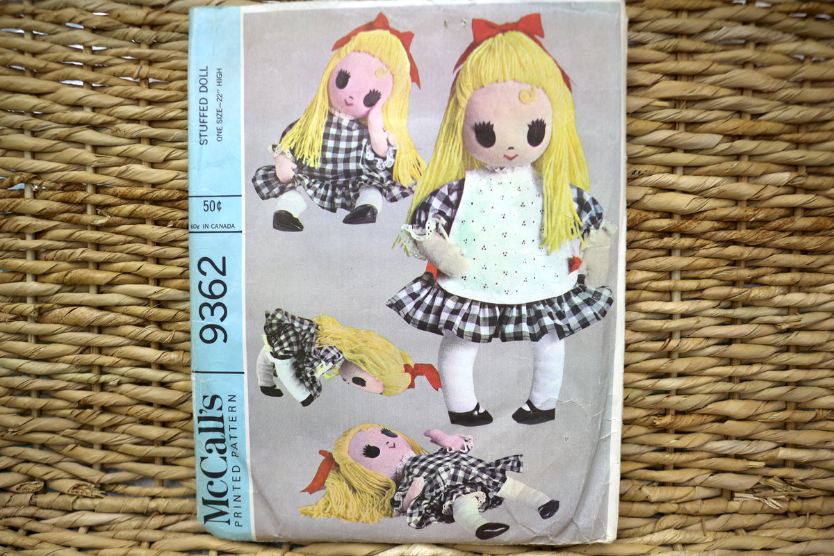 McCalls 9362 Creepy Doll Sewing Pattern