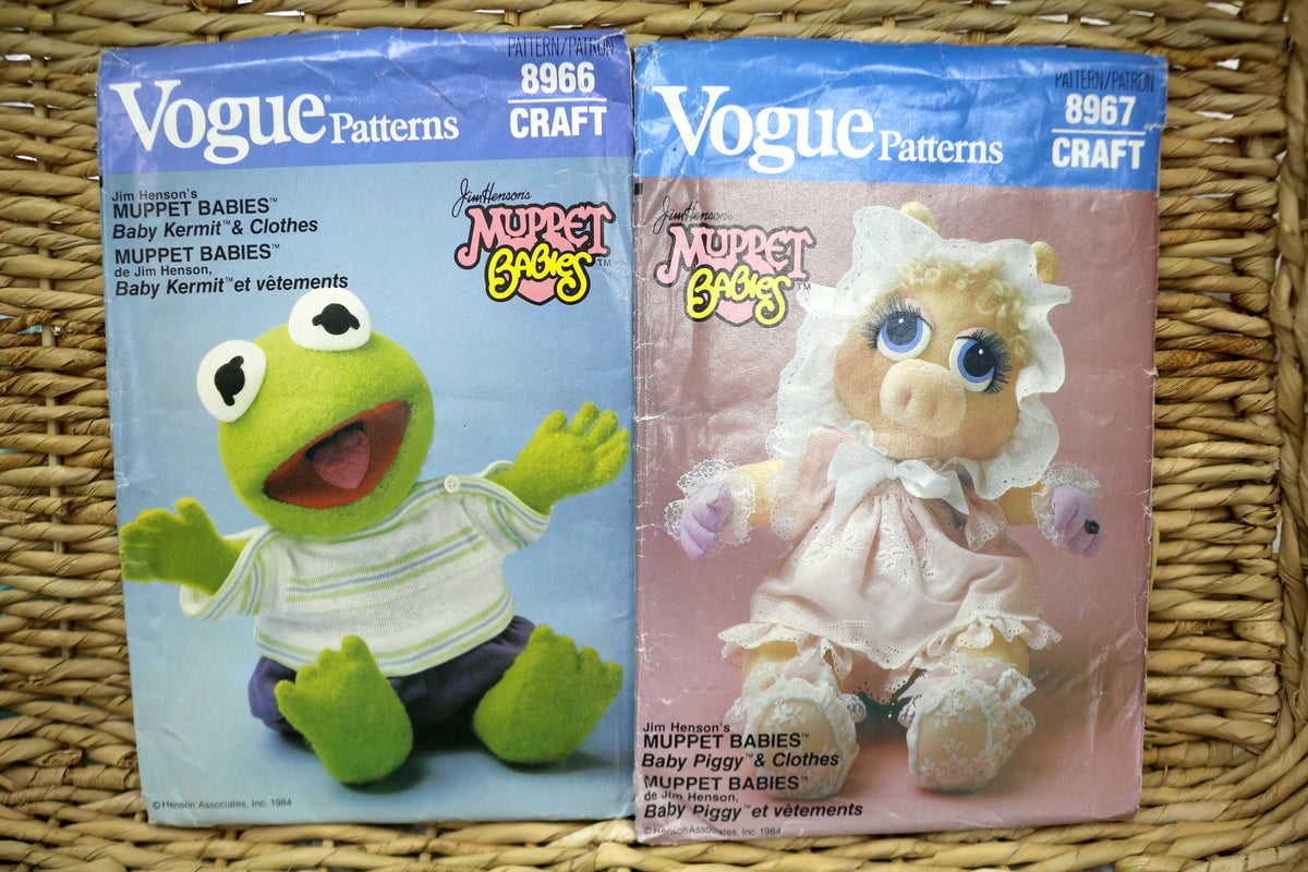 Vogue Muppet Babies Miss Piggy & Kermit Sewing Pattern